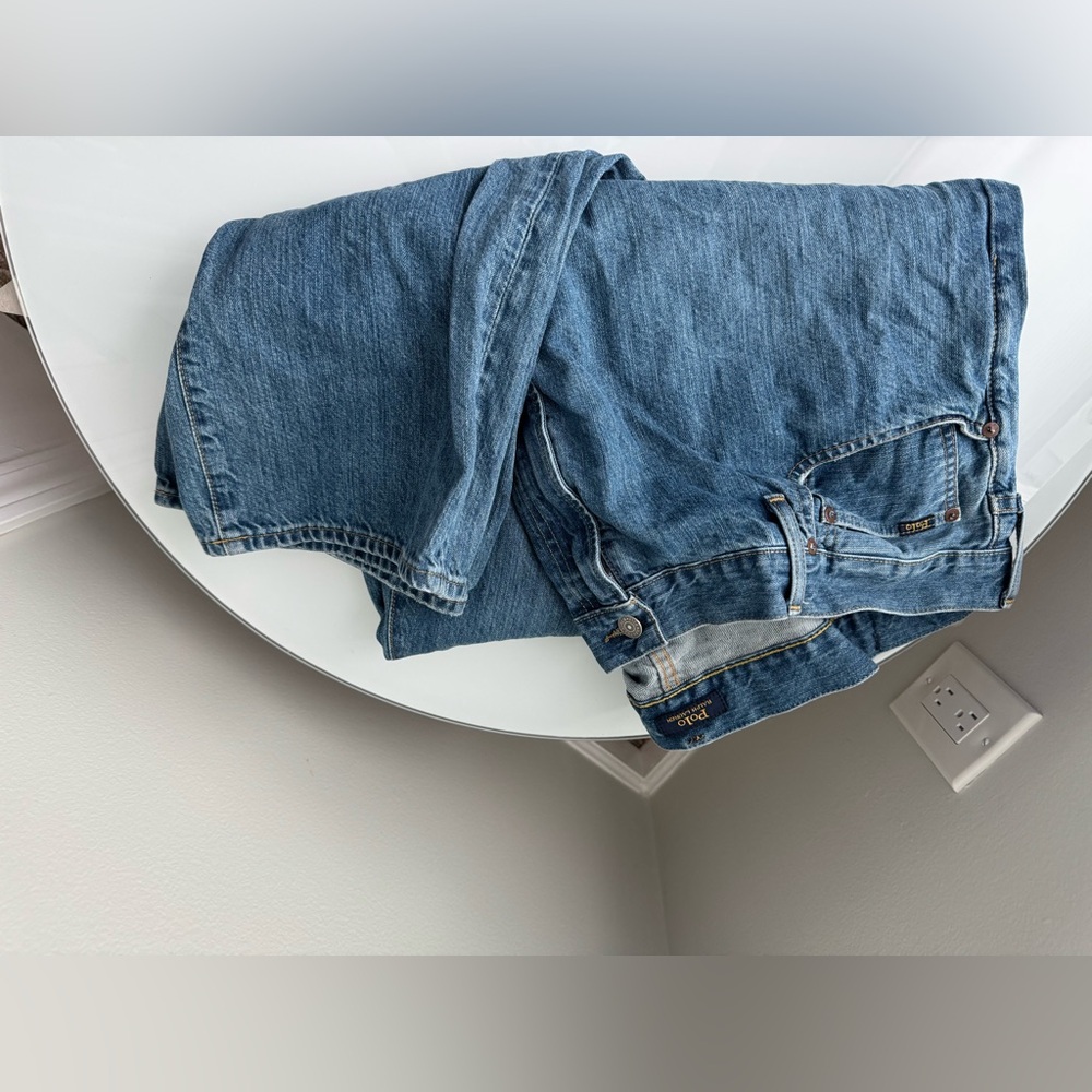 Vintage Polo Ralph Lauren Medium Wash Hamptons Relax Straight Denim Jeans 44Bx34 - Picture 5 of 16
